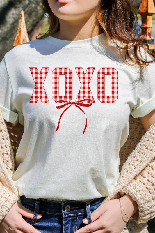 Red Plaid XOXO Valentine Graphic Tee