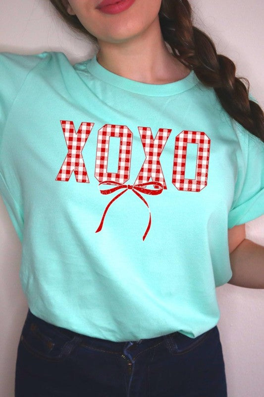 Red Plaid XOXO Valentine Graphic Tee