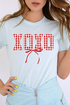 Red Plaid XOXO Valentine Graphic Tee