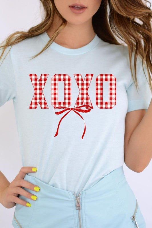Red Plaid XOXO Valentine Graphic Tee
