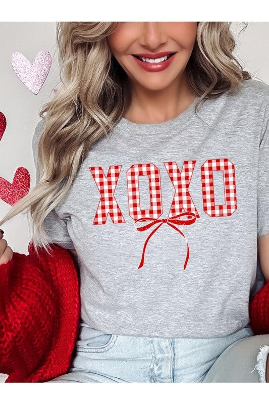 Red Plaid XOXO Valentine Graphic Tee