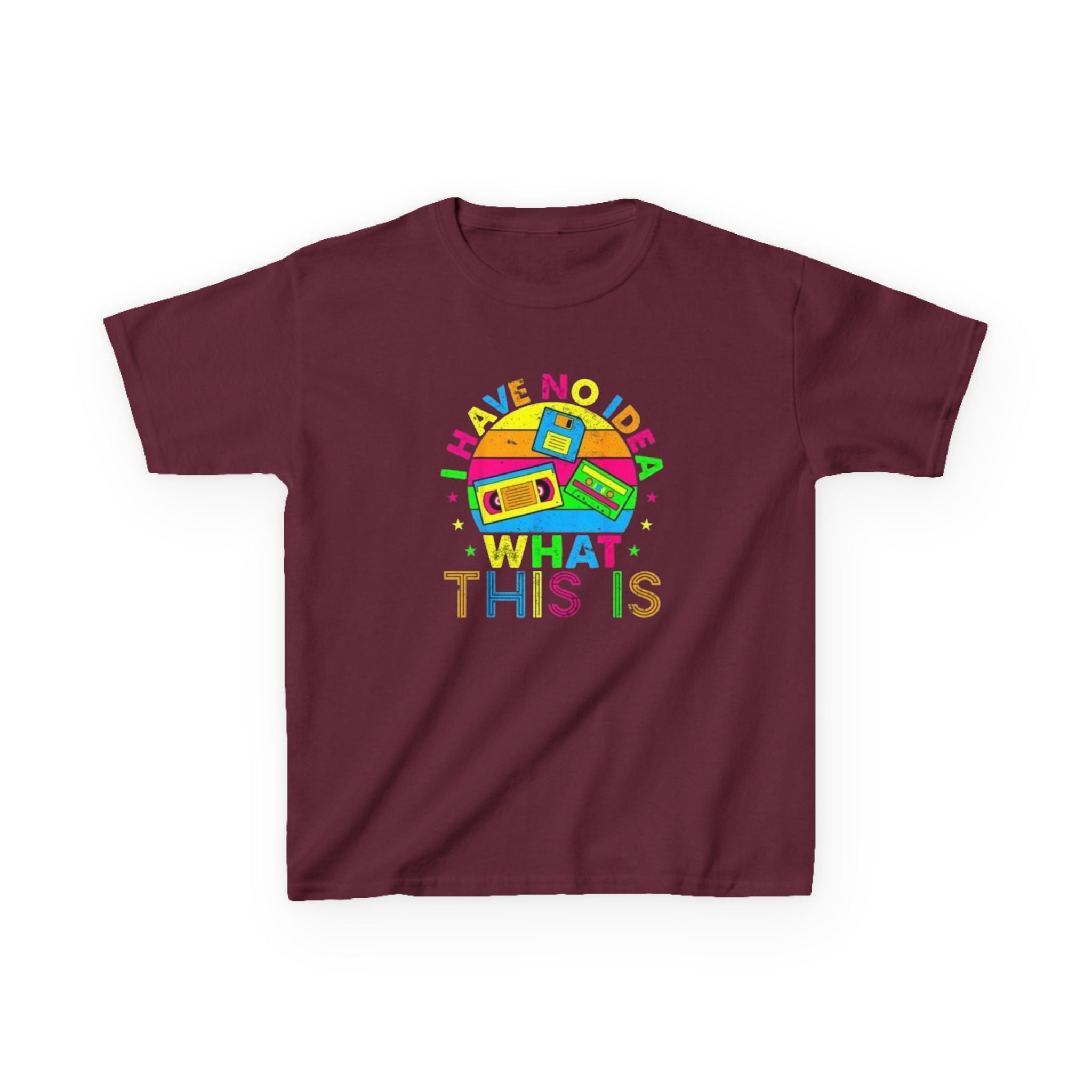 Kids T-Shirt — "I Have No Idea What This Is" Colorful Retro Toy Graphic