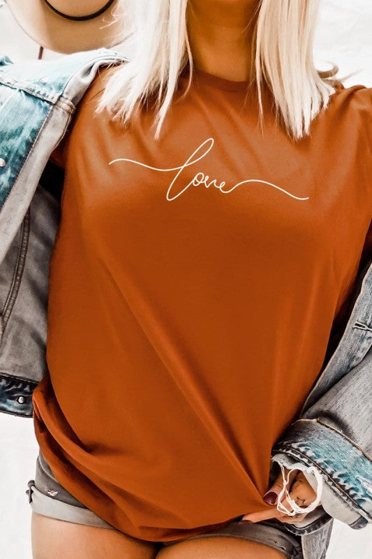 Love Script Valentine Graphic Tee