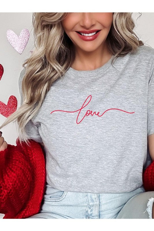 Love Script Valentine Graphic Tee