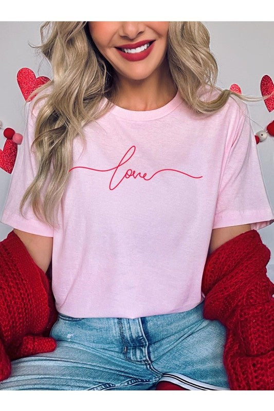 Love Script Valentine Graphic Tee