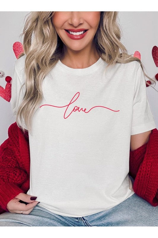 Love Script Valentine Graphic Tee