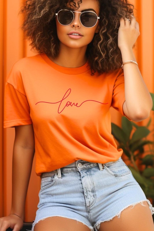 Love Script Valentine Graphic Tee