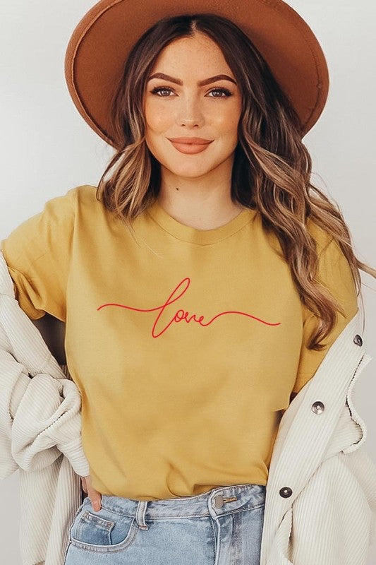 Love Script Valentine Graphic Tee