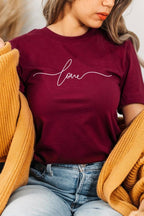 Love Script Valentine Graphic Tee