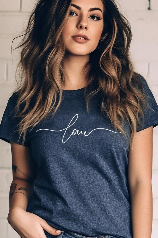 Love Script Valentine Graphic Tee