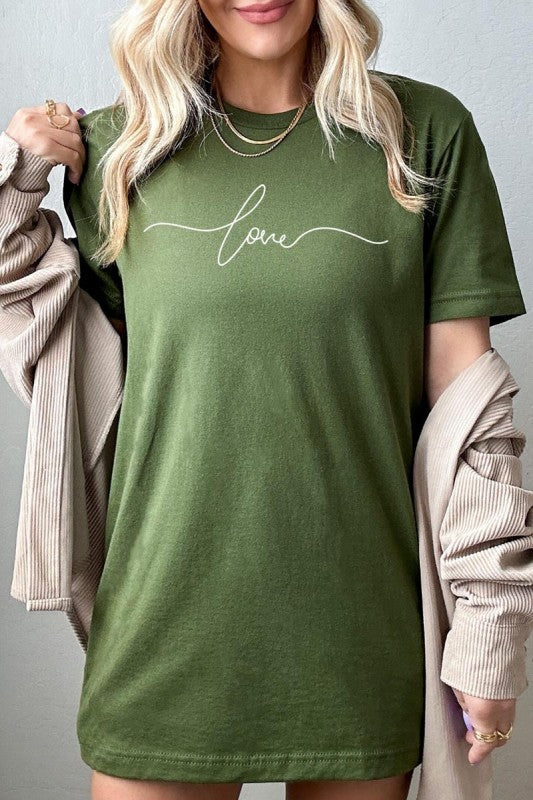 Love Script Valentine Graphic Tee