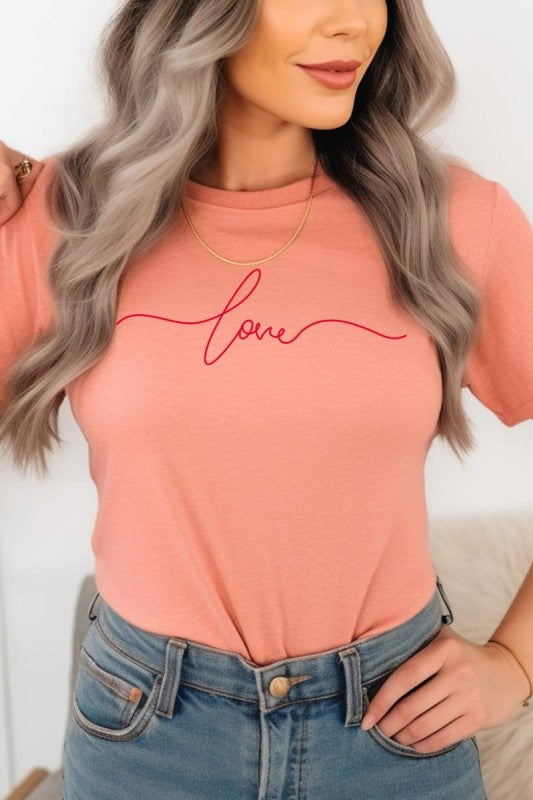 Love Script Valentine Graphic Tee