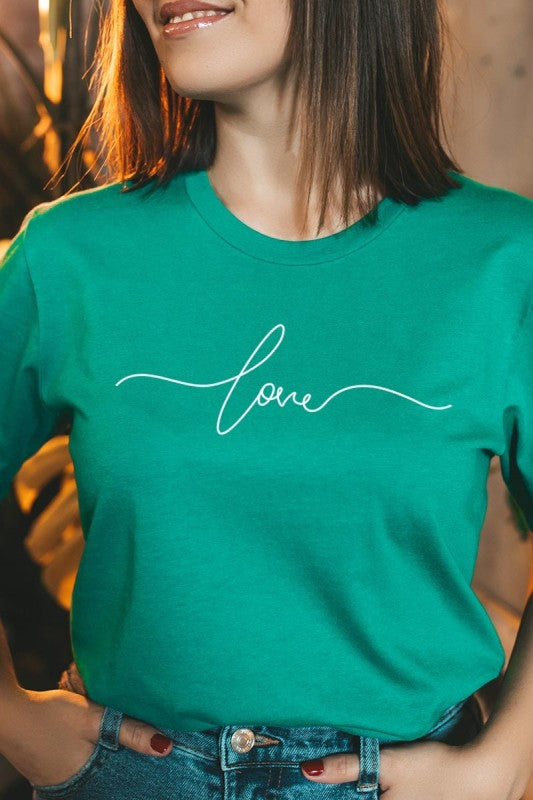Love Script Valentine Graphic Tee