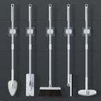 2/4PCS Home Storage Rack Bathroom Suction Hanging Pipe Traceless Hooks Wall Mounted Mop Organizer Holder Waterproof Broom Hanger Storage Rack Bathroom Suction Hanging Pipe Traceless Hooks Wall Mounted Mop Organizer Holder