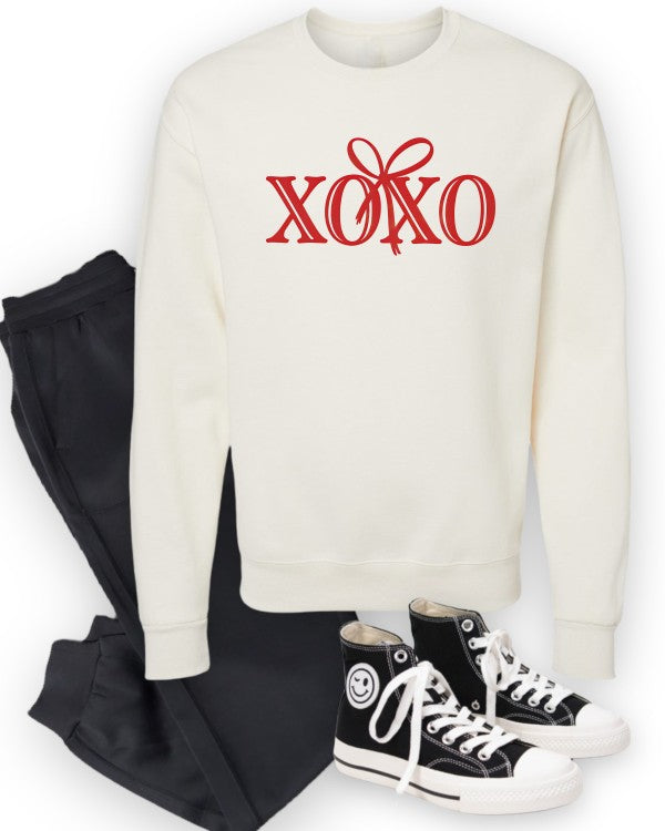 XOXO Bow Valentine Sweatshirt