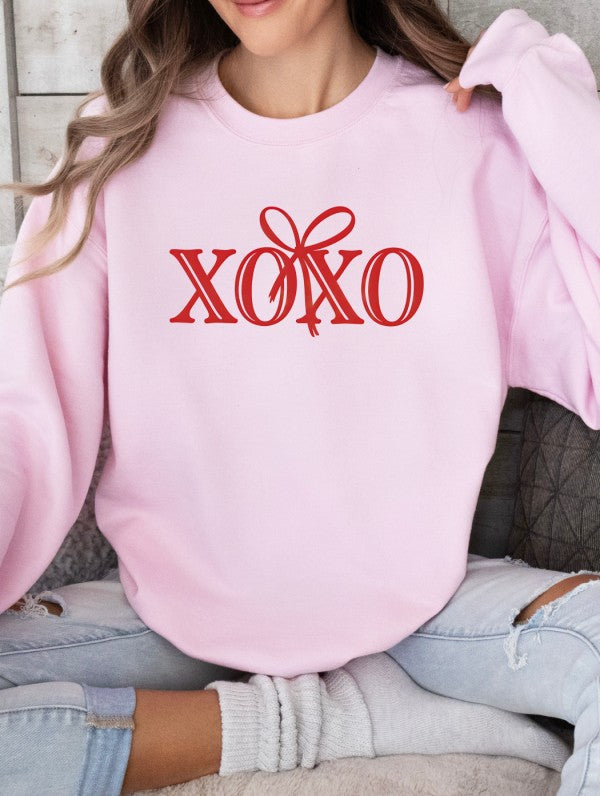 XOXO Bow Valentine Sweatshirt