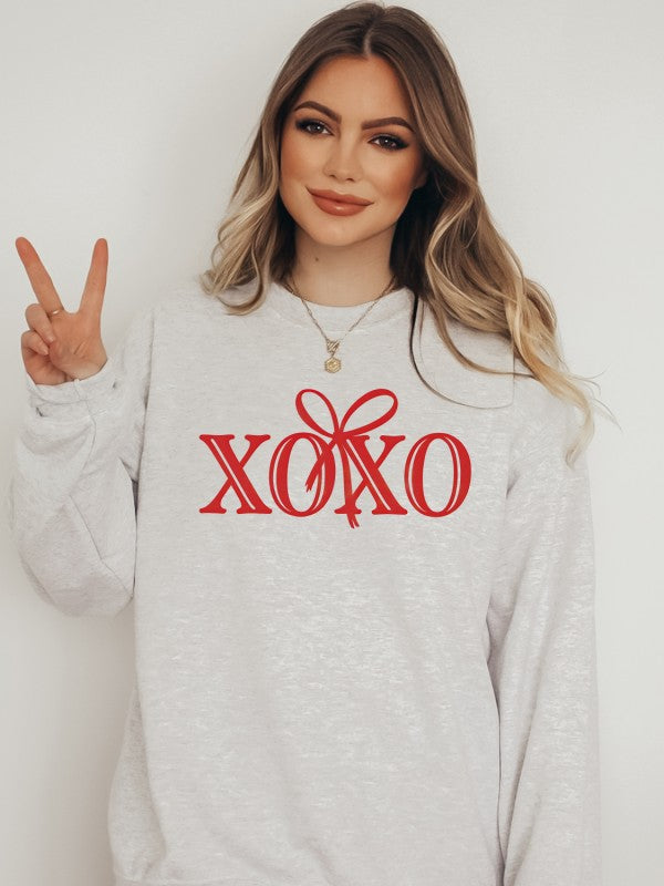 XOXO Bow Valentine Sweatshirt
