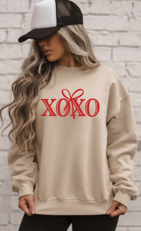 XOXO Bow Valentine Sweatshirt