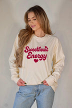 Sweetheart Energy Valentine Long Slve Graphic Tee
