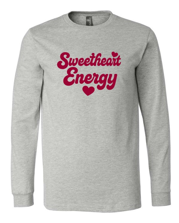 Sweetheart Energy Valentine Long Slve Graphic Tee