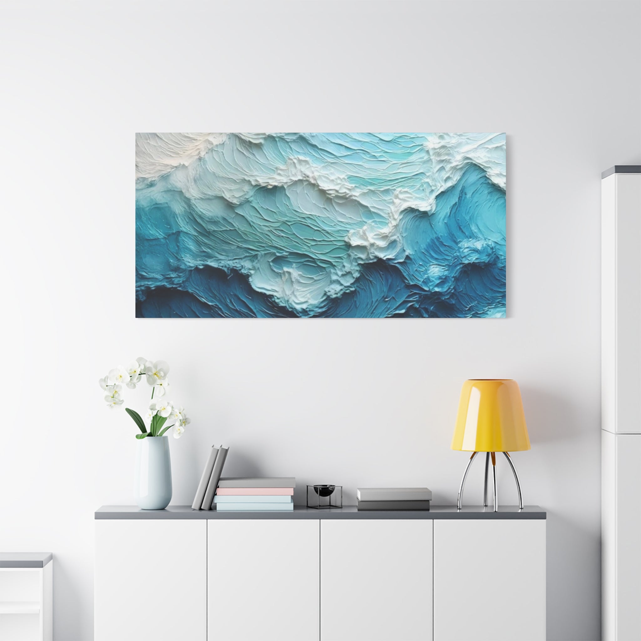 Ocean Waves Texture Matte Canvas Print