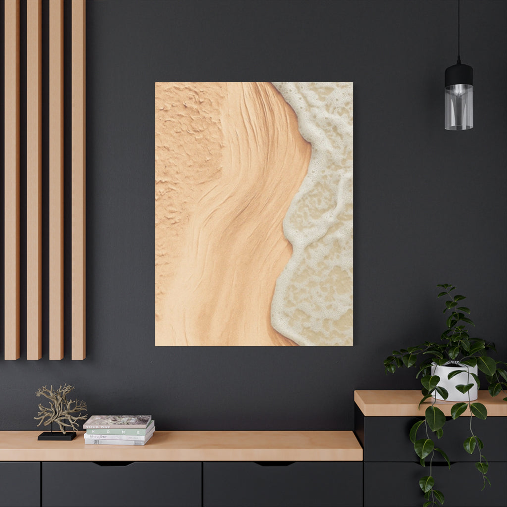 Coastal Beach Canvas Print – Sandy Shoreline Wall Art