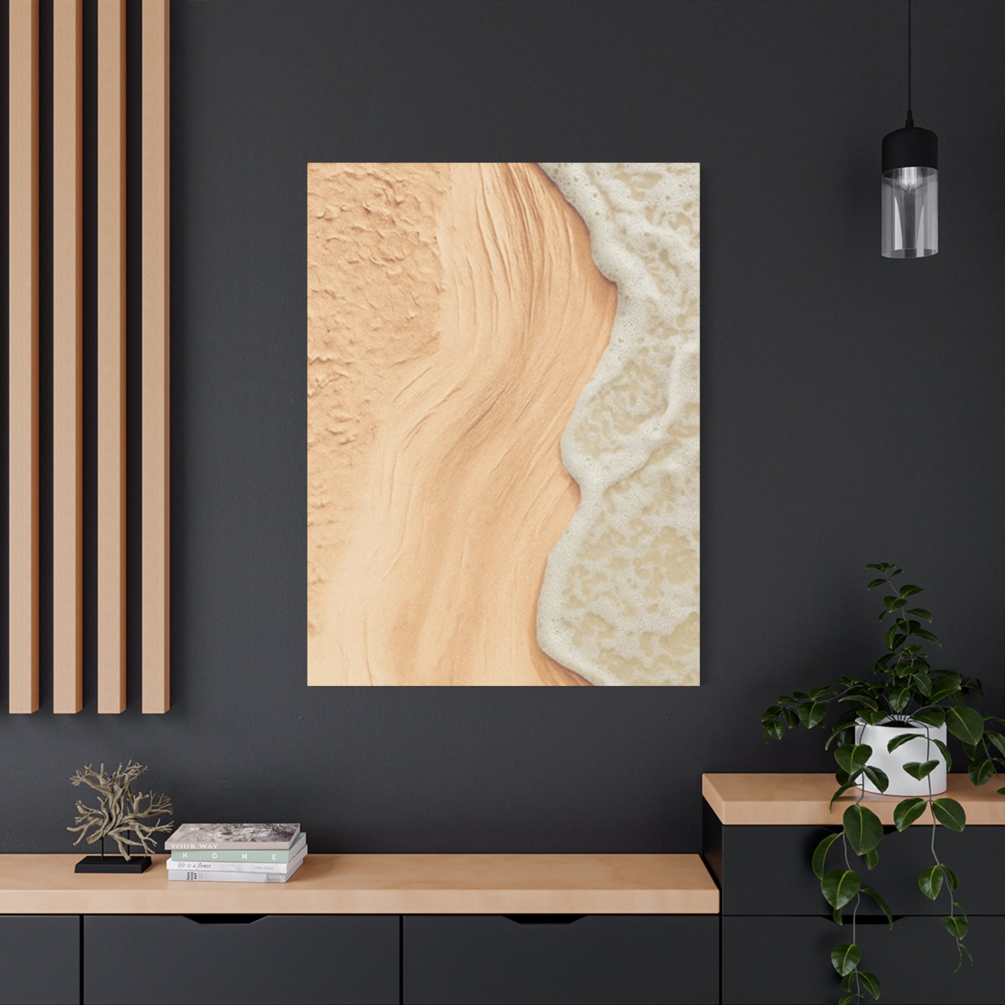Coastal Beach Canvas Print – Sandy Shoreline Wall Art