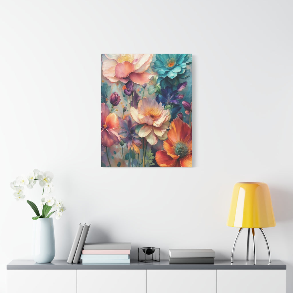 Floral Dreamscape Matte Canvas Print — Stretched 1.25"