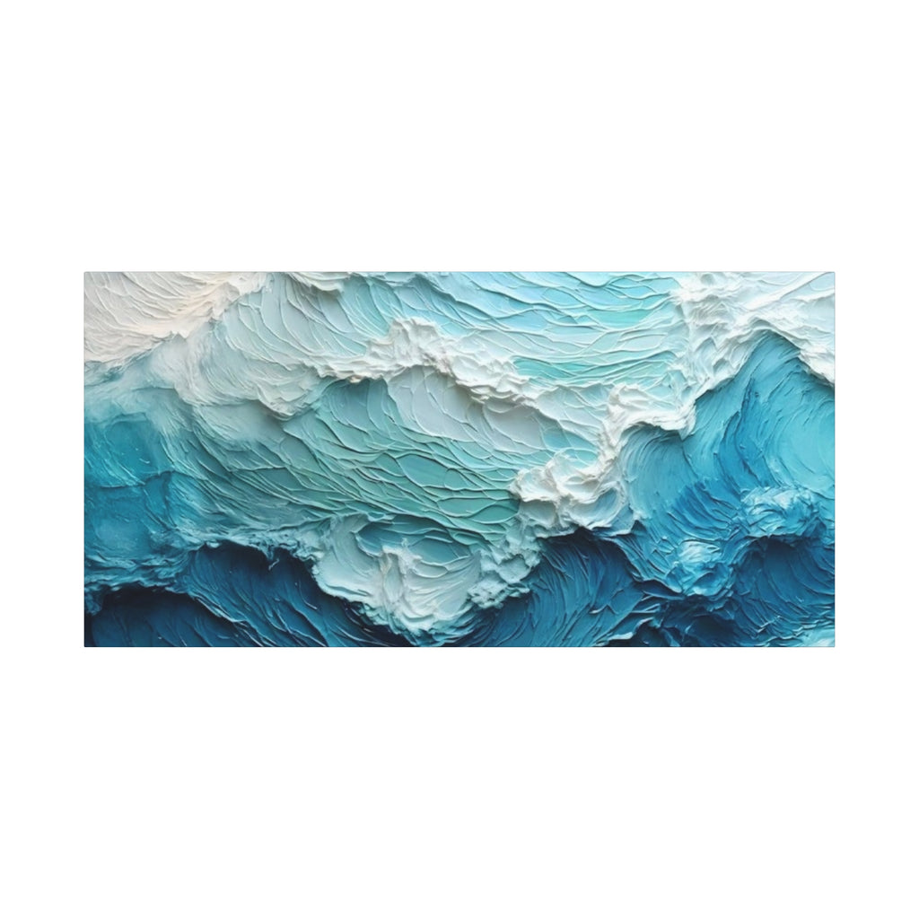 Ocean Waves Texture Matte Canvas Print