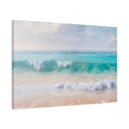 Seaside Waves Matte Canvas Print — Tranquil Beach Wall Art, Stretched 1.25"