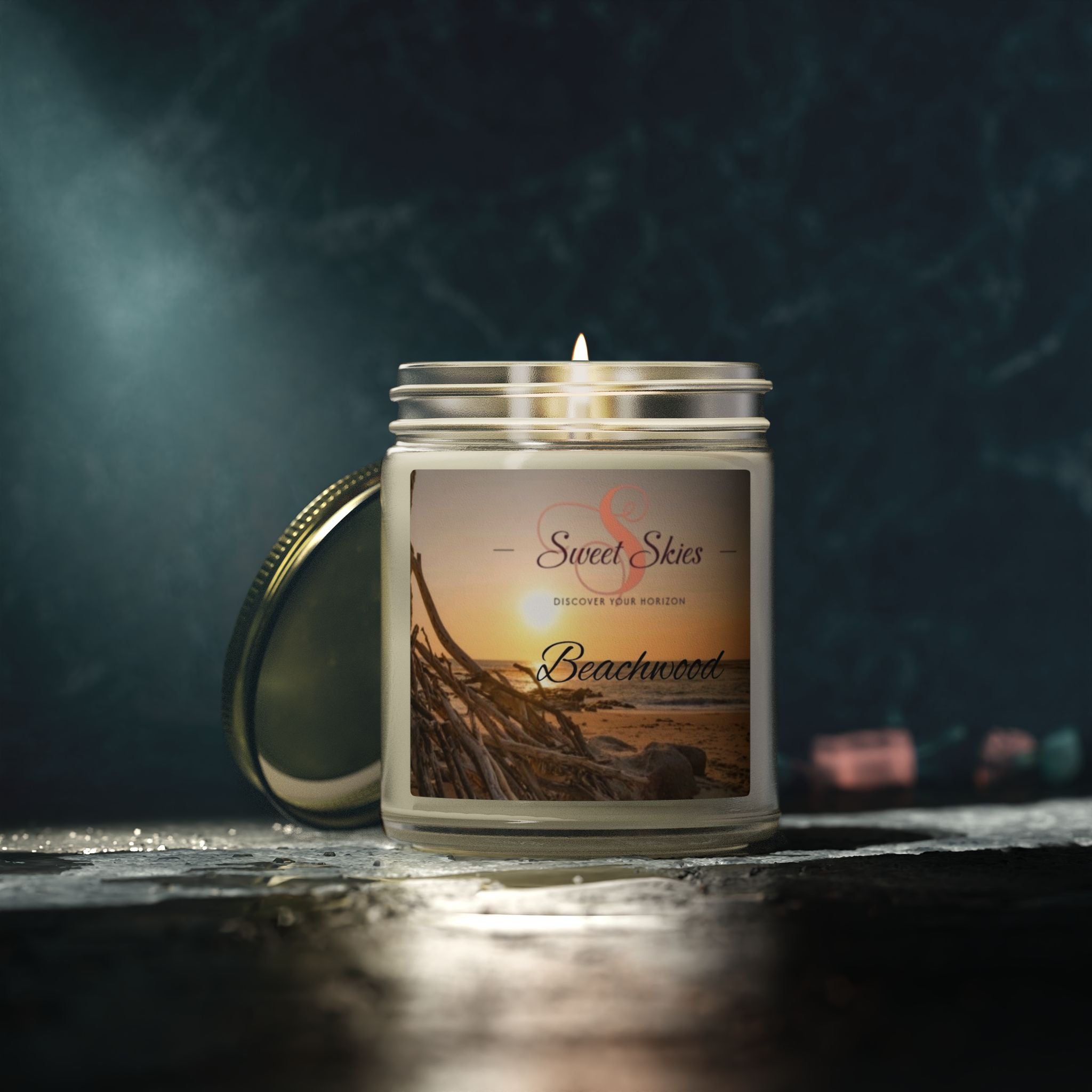 Beachwood Coconut Apricot Wax Candle (9oz)