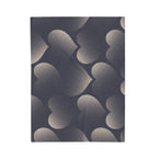 Velveteen Plush Blanket — Cozy Shadow Heart Pattern Throw