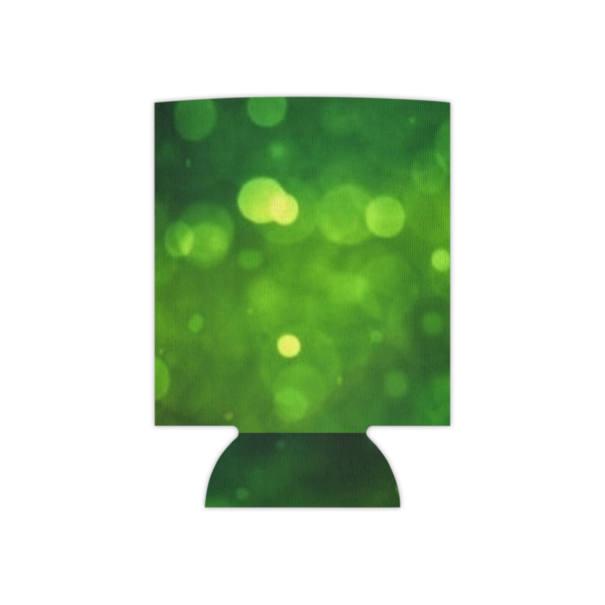 Green Bokeh Can Cooler – Insulated Beverage Koozie