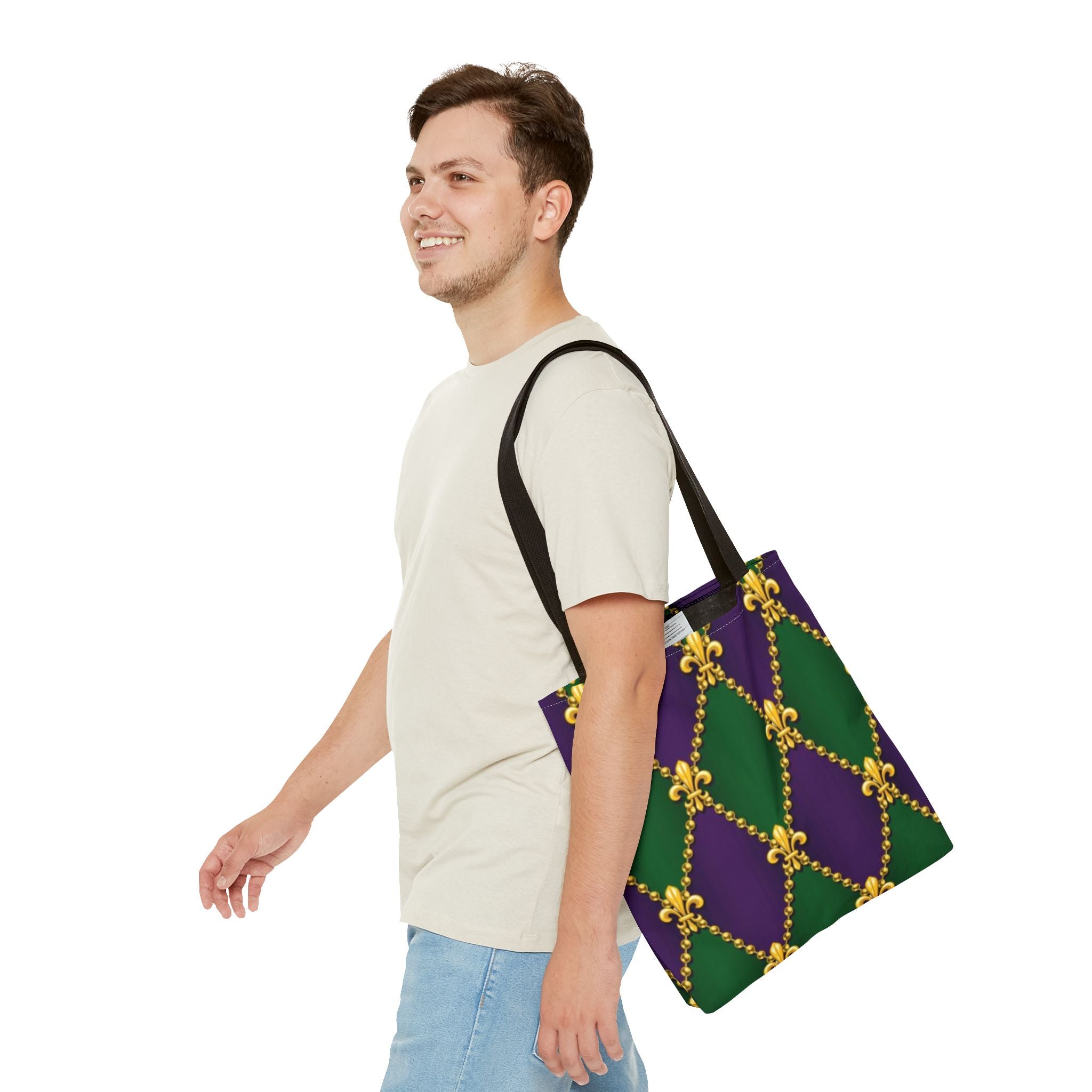 Mardi Gras Fleur-de-Lis Diamond Tote