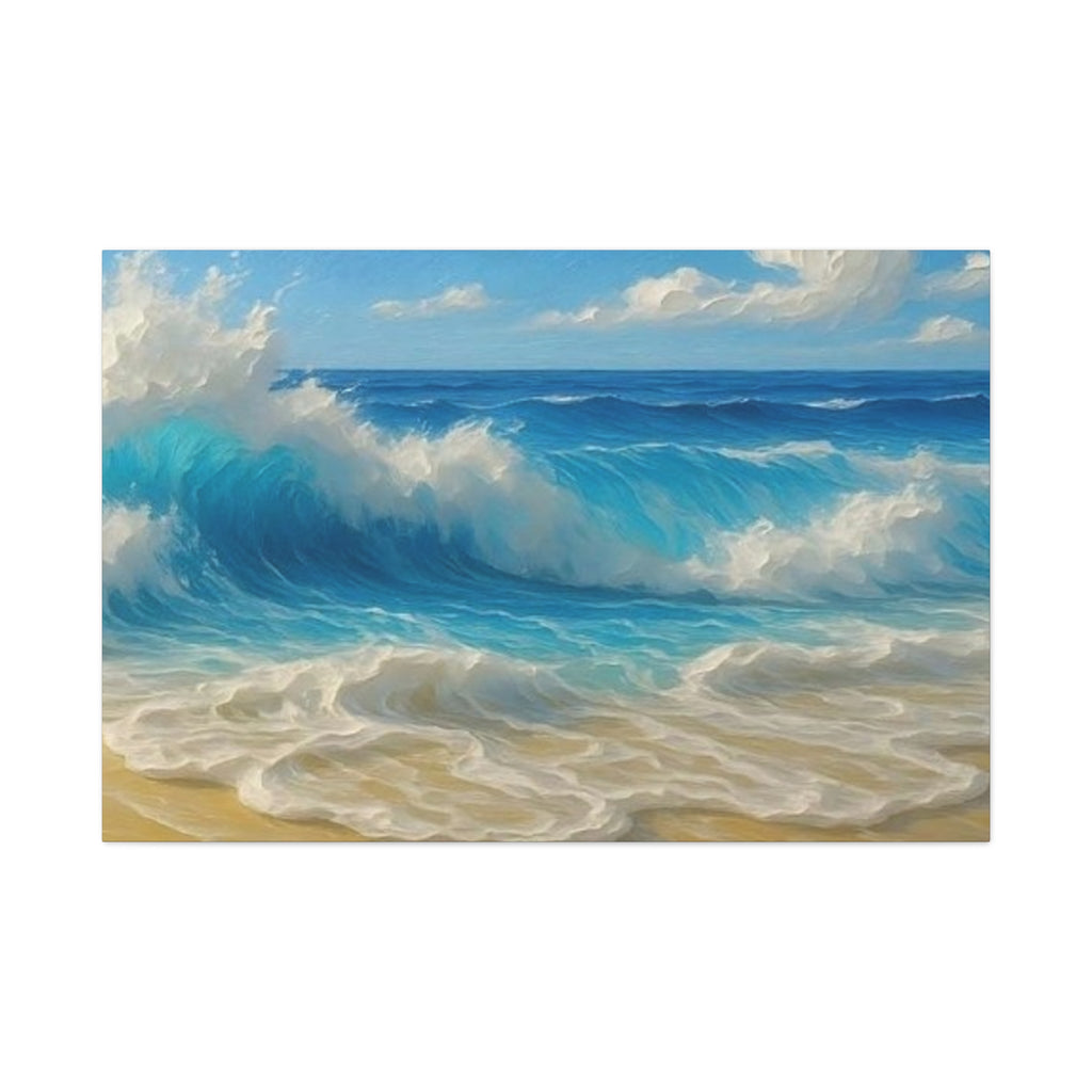 Sunny Beach Waves-Matte Canvas, Stretched, 1.25"