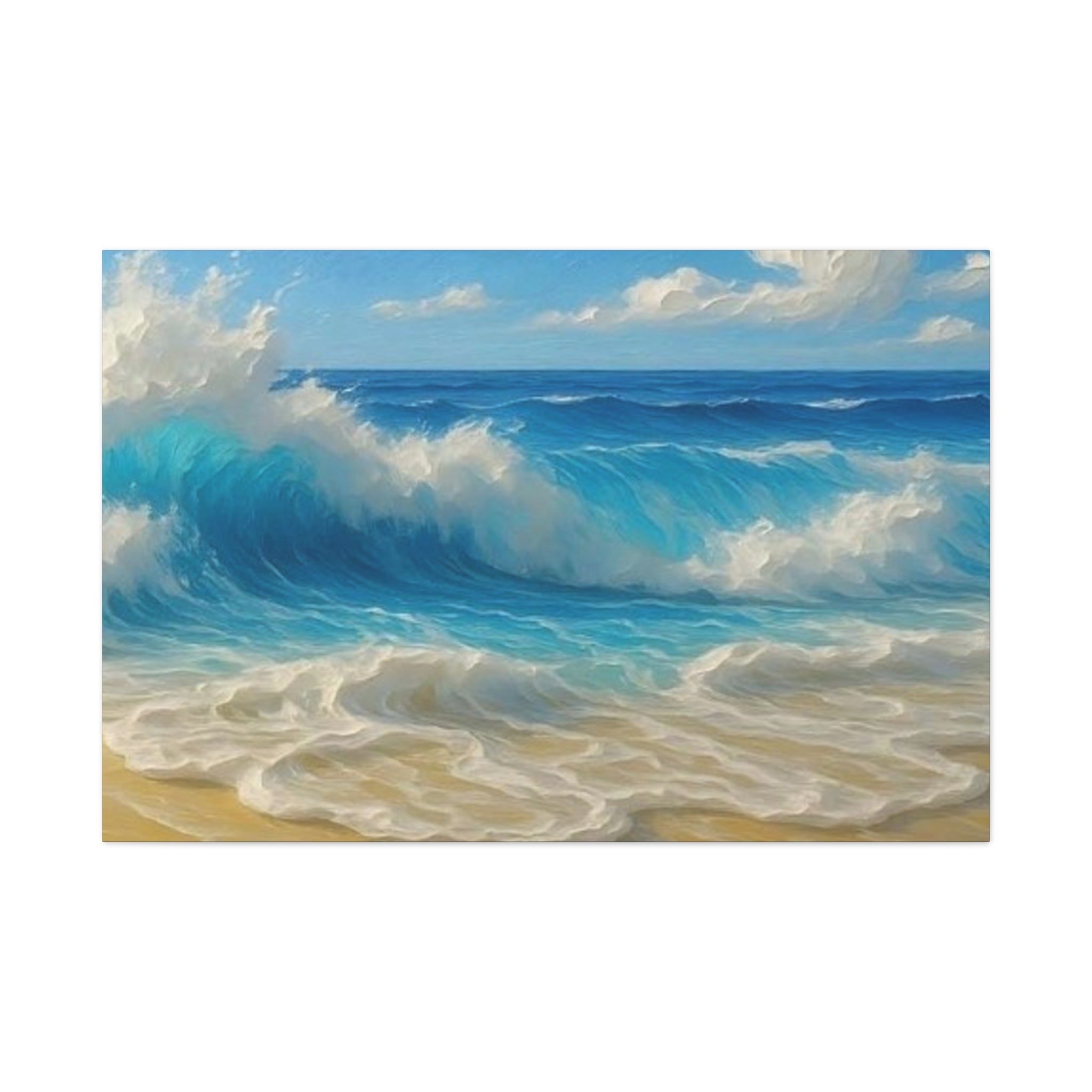 Sunny Beach Waves-Matte Canvas, Stretched, 1.25"