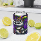 Mardi Gras Alligator Can Cooler – Festive Beaded Gator Koozie