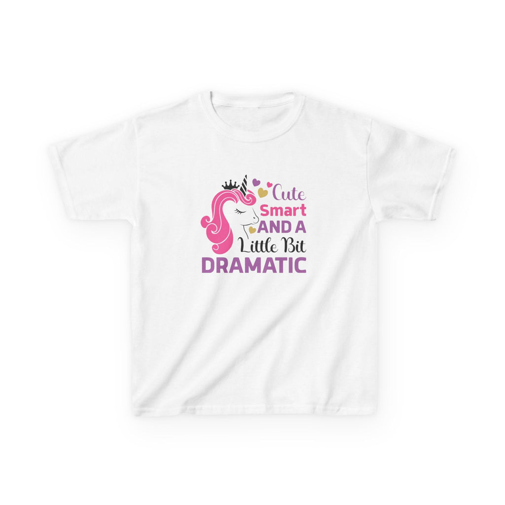 Kids T-Shirt — Cute Smart And A Little Bit Dramatic Unicorn Tee