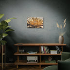 Golden Dahlia Matte Canvas Wall Art — Stretched 1.25"