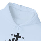 Christian Faith Hoodie — "Get Connected" Signal Bars Cross Design