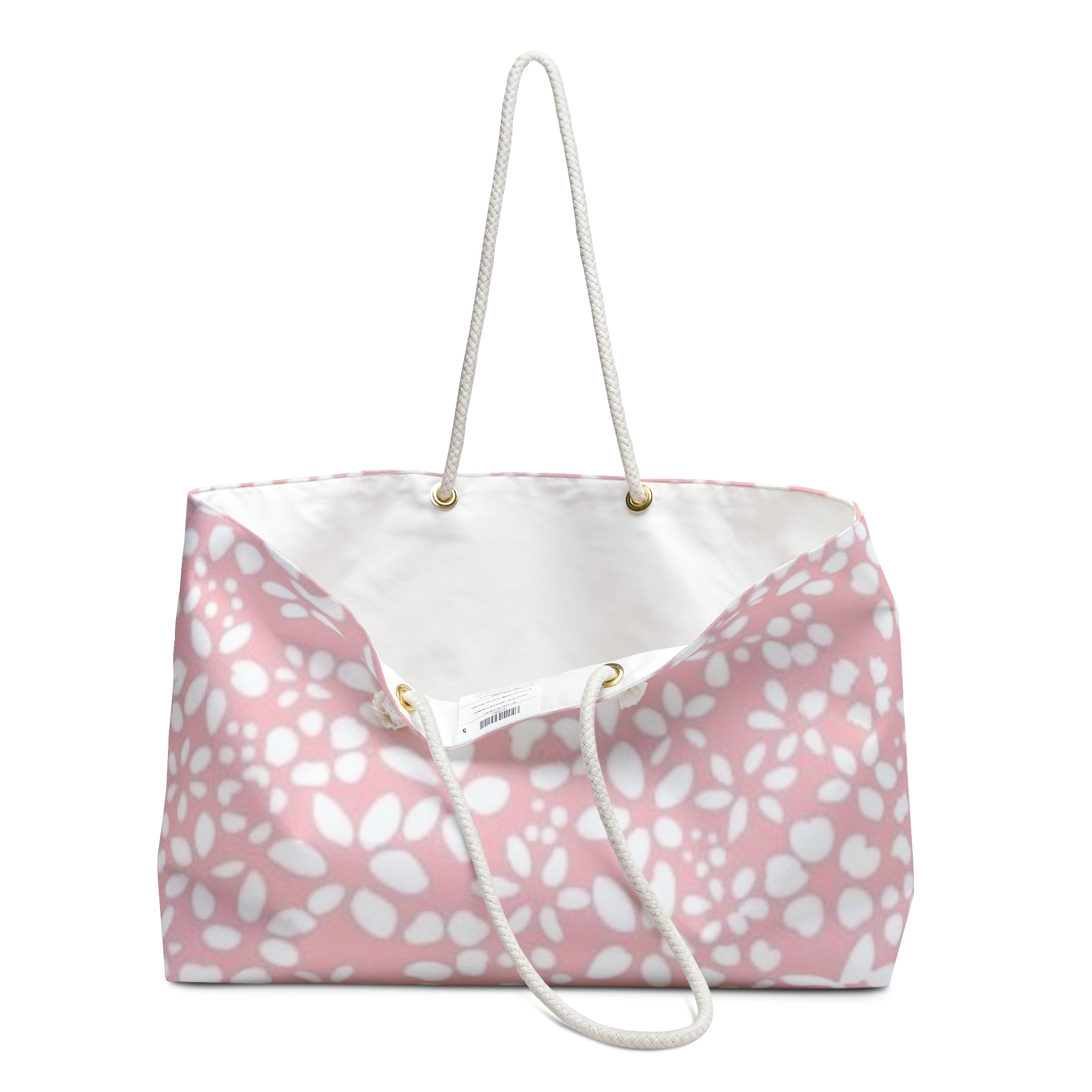 Pink Floral Weekender Bag — Large Floral Travel Tote for Beach & Weekend Getaways