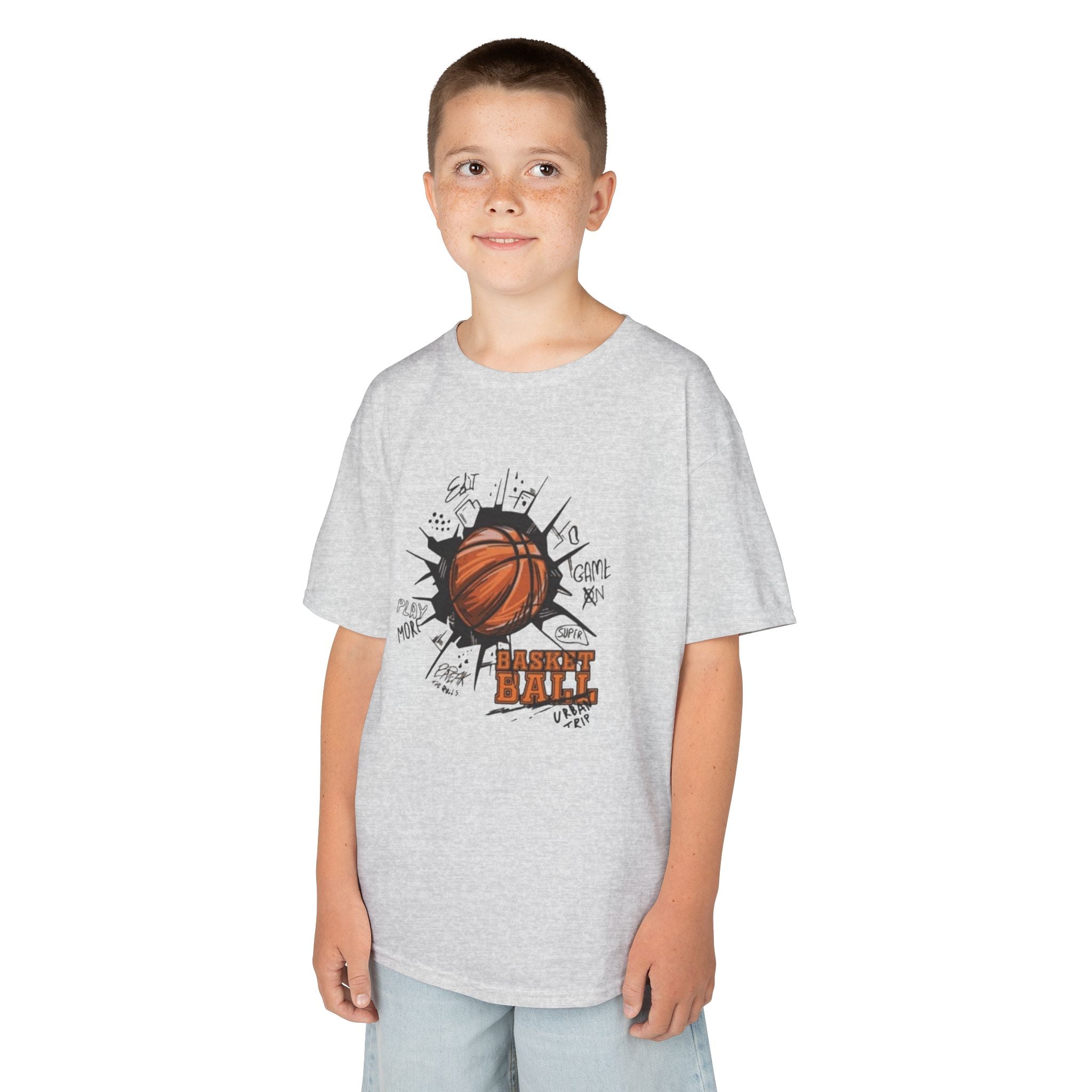 Kids Basketball Tee — Slam Dunk Graphic Shirt