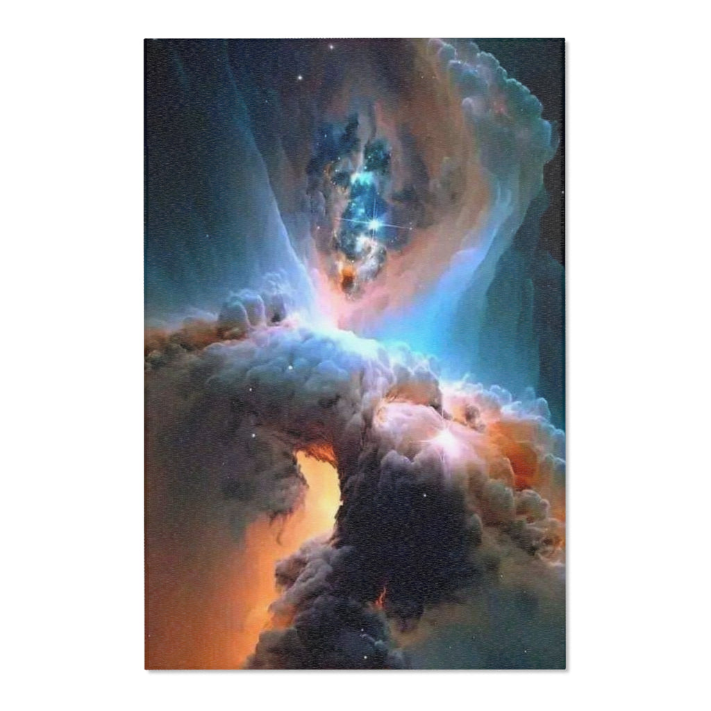 Cosmic Nebula Area Rug — Galactic Cloudscape Floor Accent