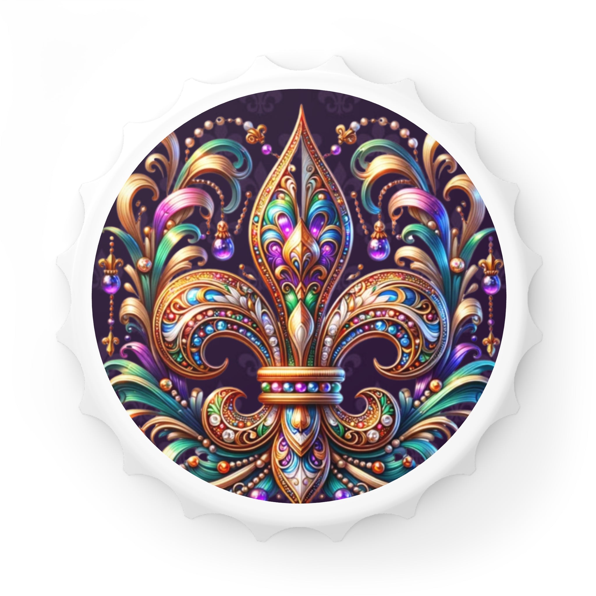Fleur-de-Lis Bottle Opener — Ornate Mardi Gras Bar Accessory