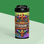 Can Cooler — Bourbon Street Mardi Gras Fleur-de-Lis Beverage Koozie