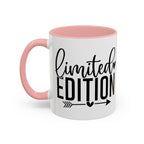 Limited Edition Accent Coffee Mug — Pink Interior, 'Limited Edition' Graphic (11/15oz)