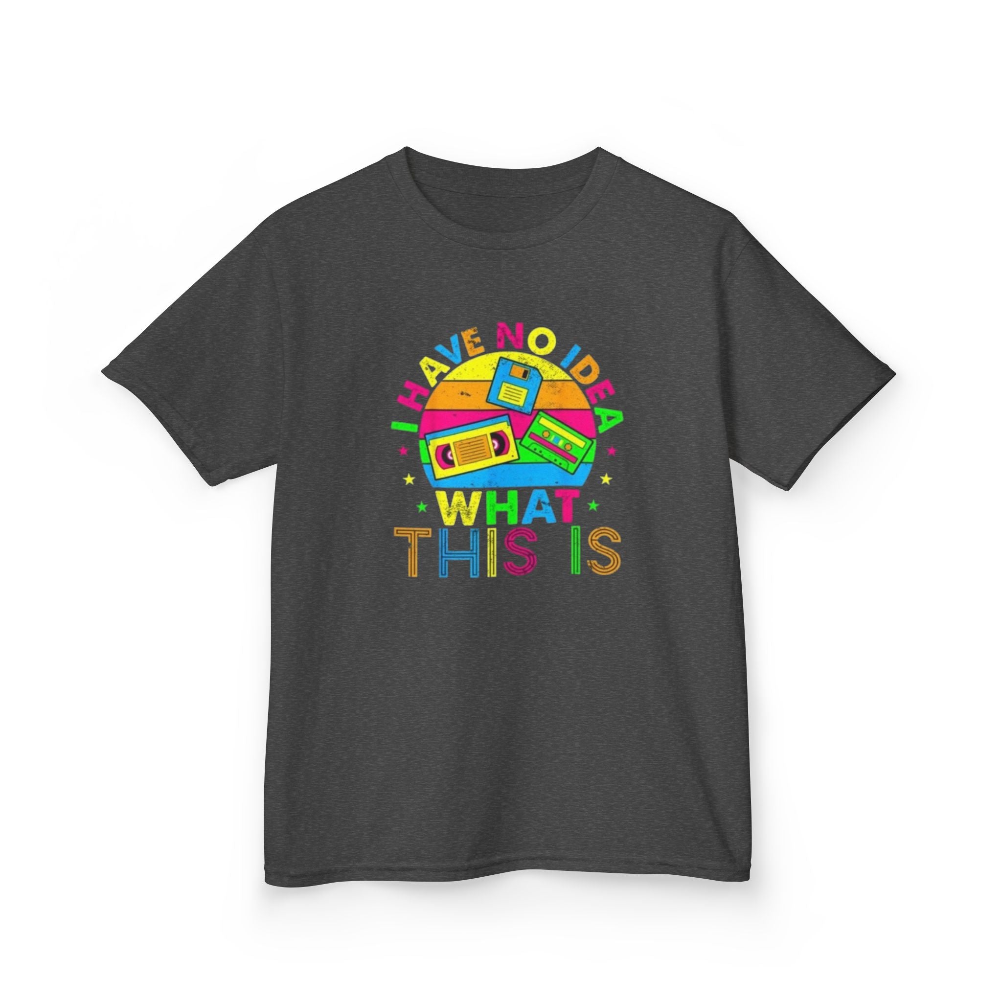 Kids T-Shirt — "I Have No Idea What This Is" Colorful Retro Toy Graphic