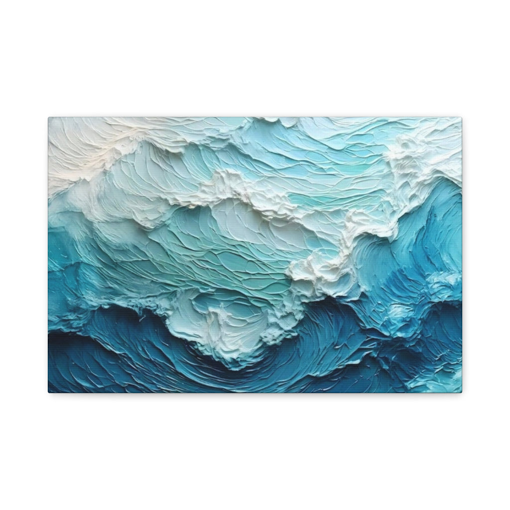 Ocean Waves Texture Matte Canvas Print