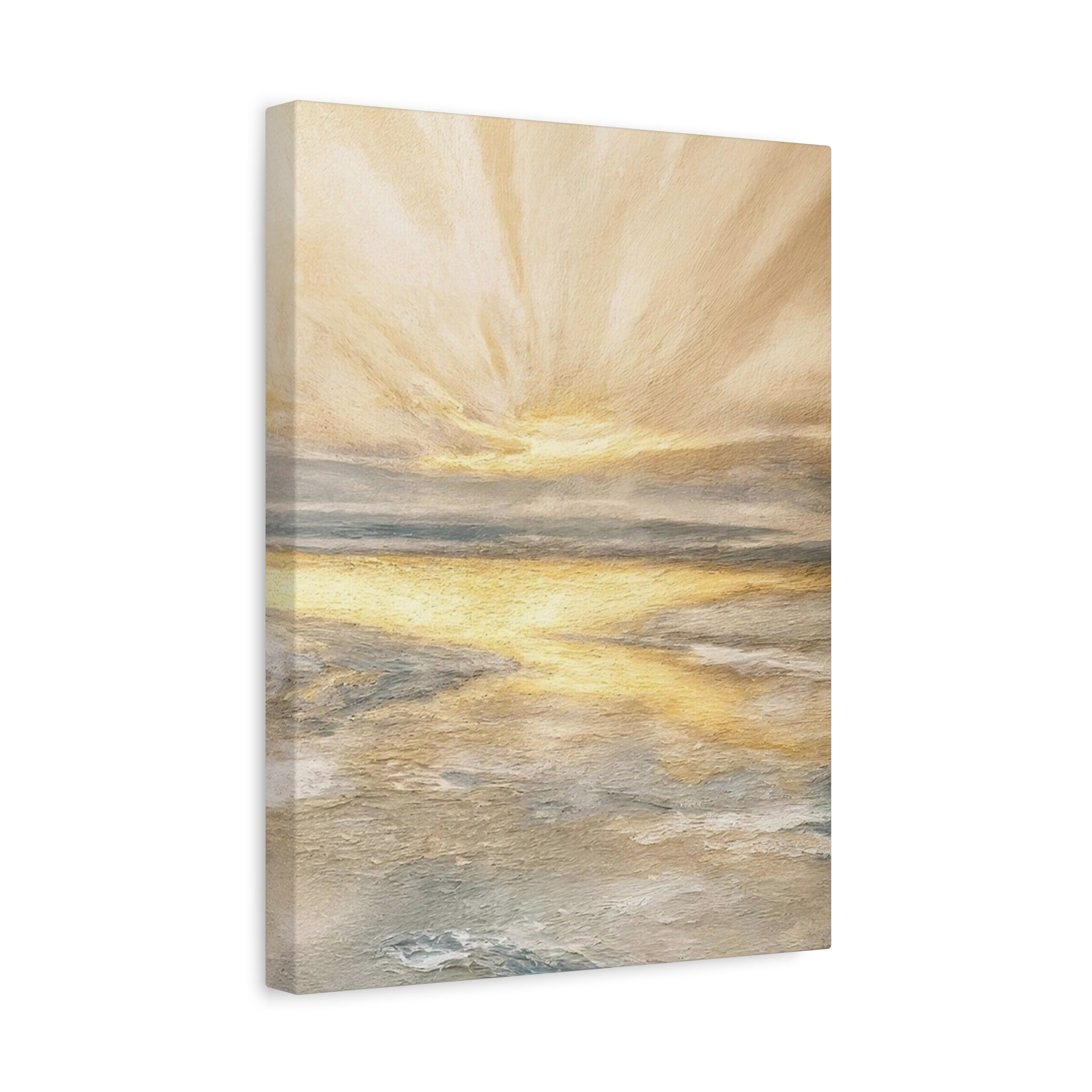 Golden Sunrise Seascape Canvas