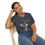 Mardi Gras Jester Alligator T-Shirt — Carnival Croc Graphic Tee